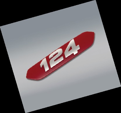 124 Logo Emblem Red