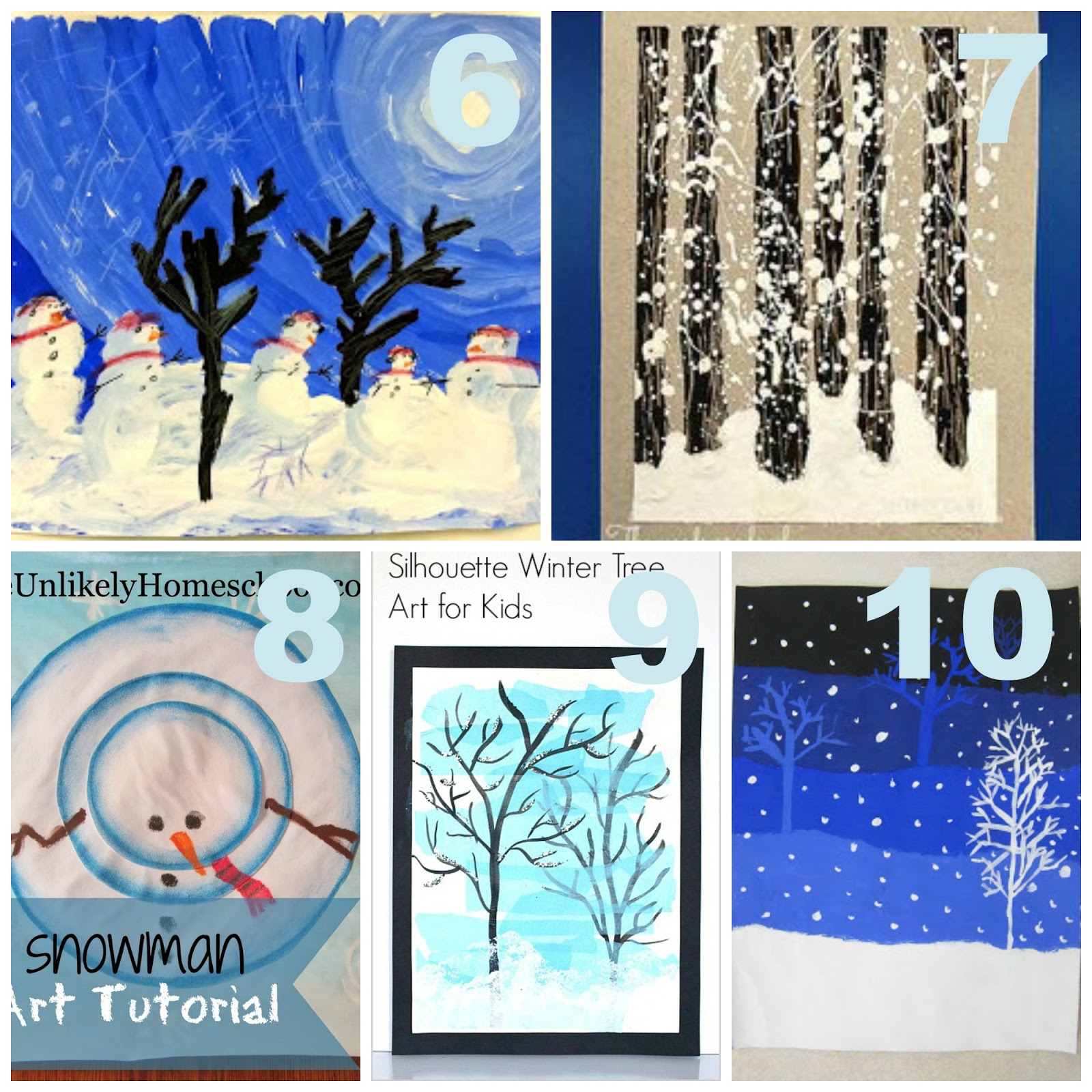 The Unlikely Homeschool 20 Winter Art Projects for Kids