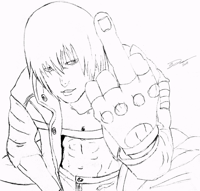 Dante Devil May Cry 3 Sketch Coloring Page