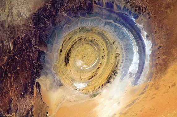 Eye of the Sahara in Mauritania