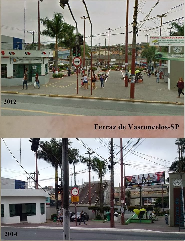Antes e depois Ferraz de Vasconcelos