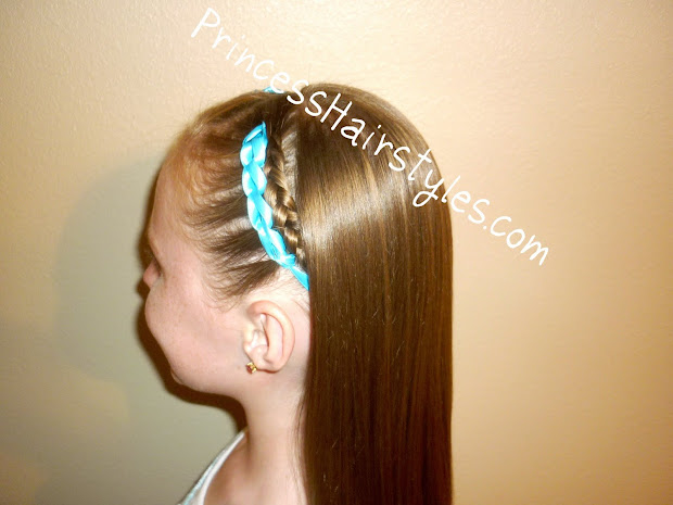 crocheted ribbon braid hairstyle
