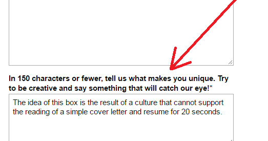 Chemjobber: "In 150 characters or fewer, tell us what makes you unique."