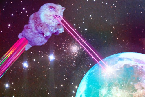 Space Memes Fat Nyan Laser Cat In Space