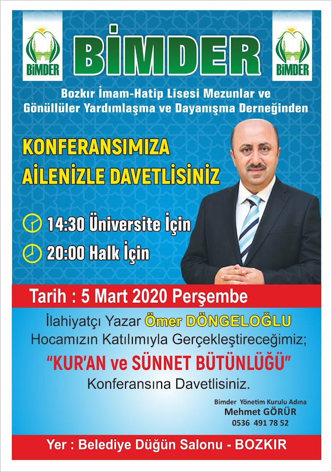 Bimder Ömer Döngeloğlu'nu Bozkır'da konuk ediyor.
