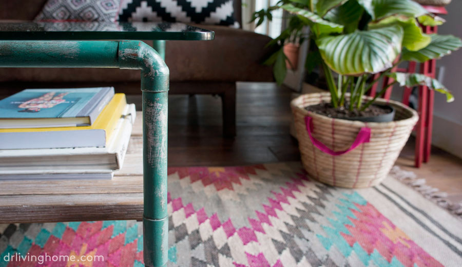 Diy copper coffee table