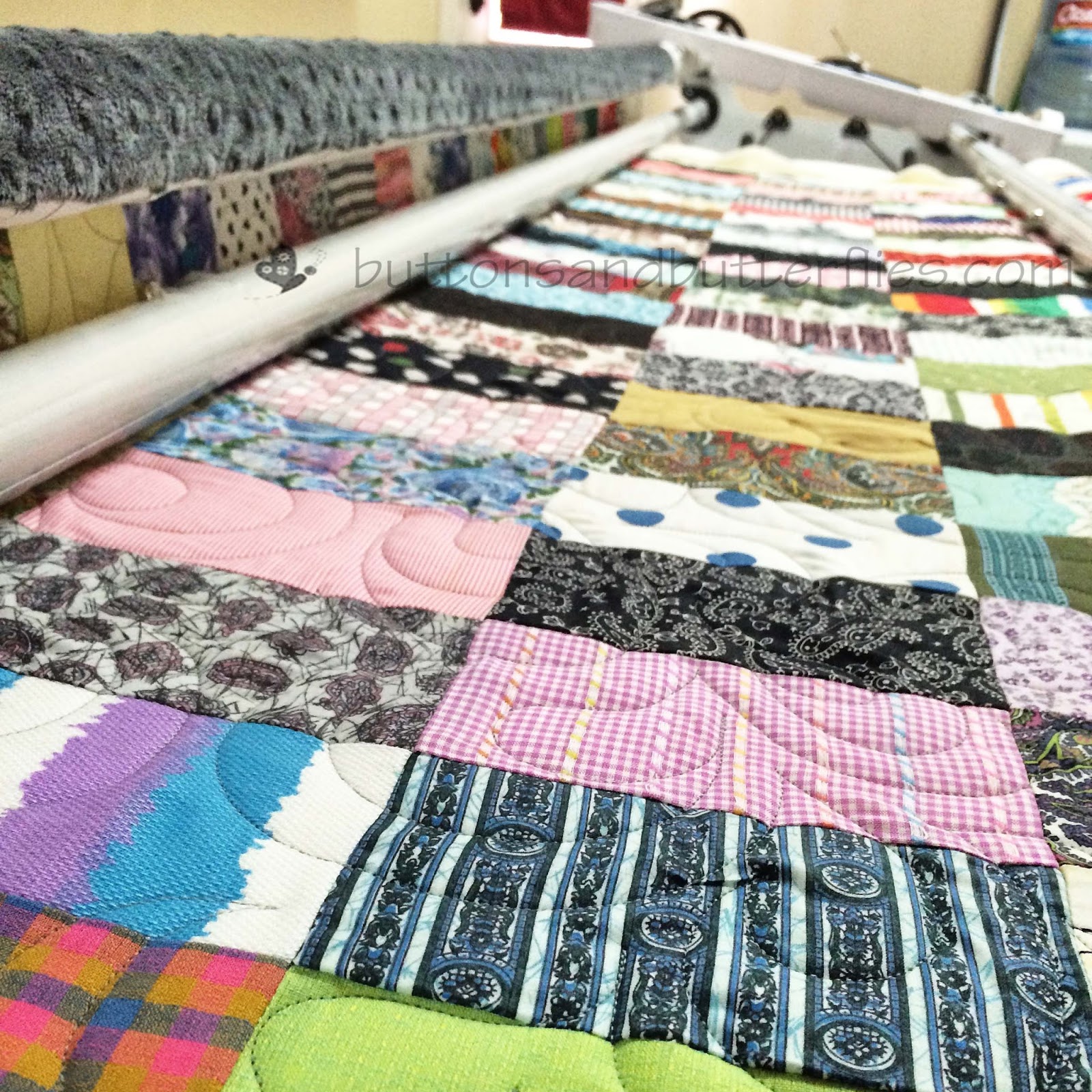 Buttons and Butterflies Vintage Coin {Quilt}