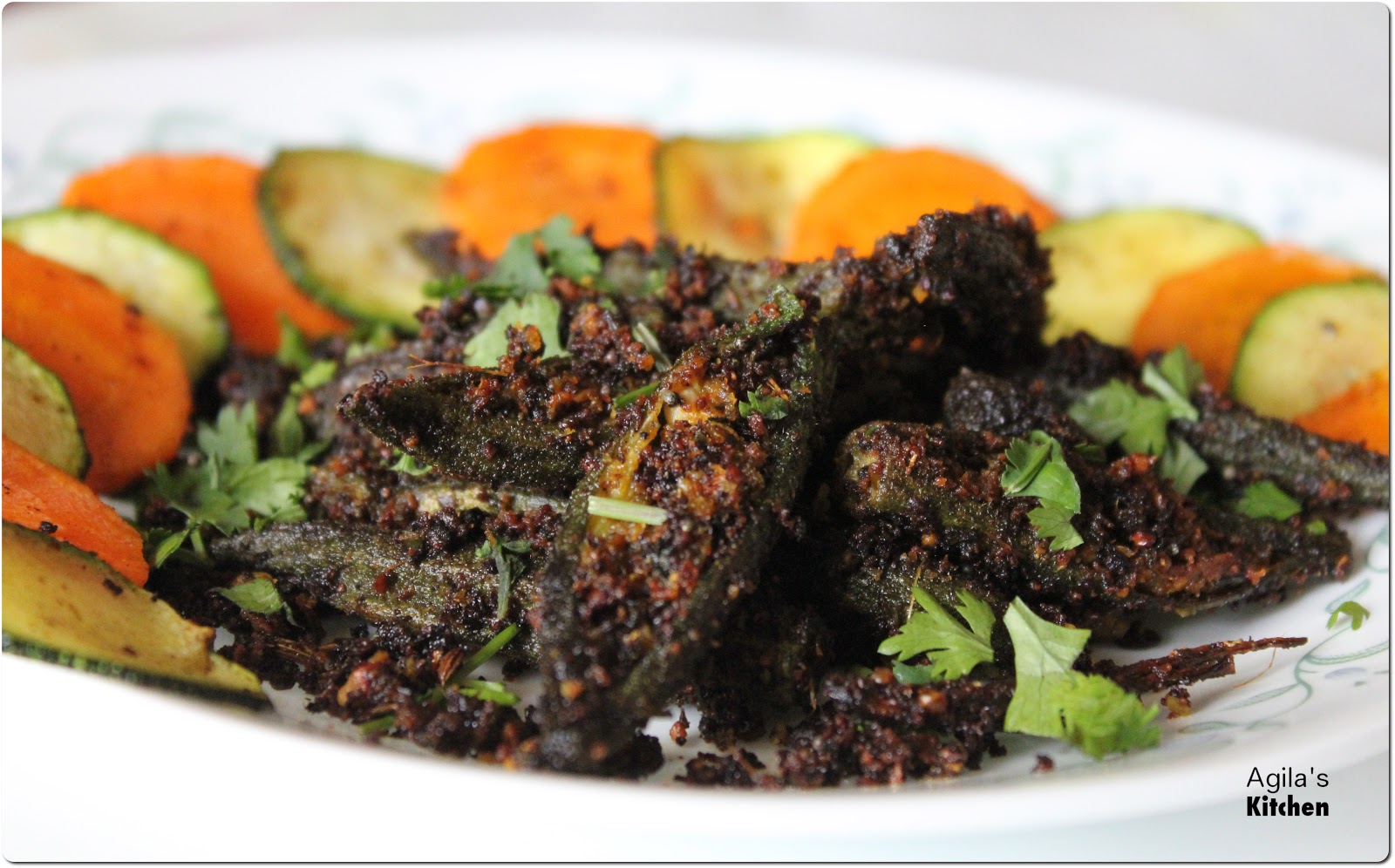 Agila's Kitchen Stuffed Okra Fry