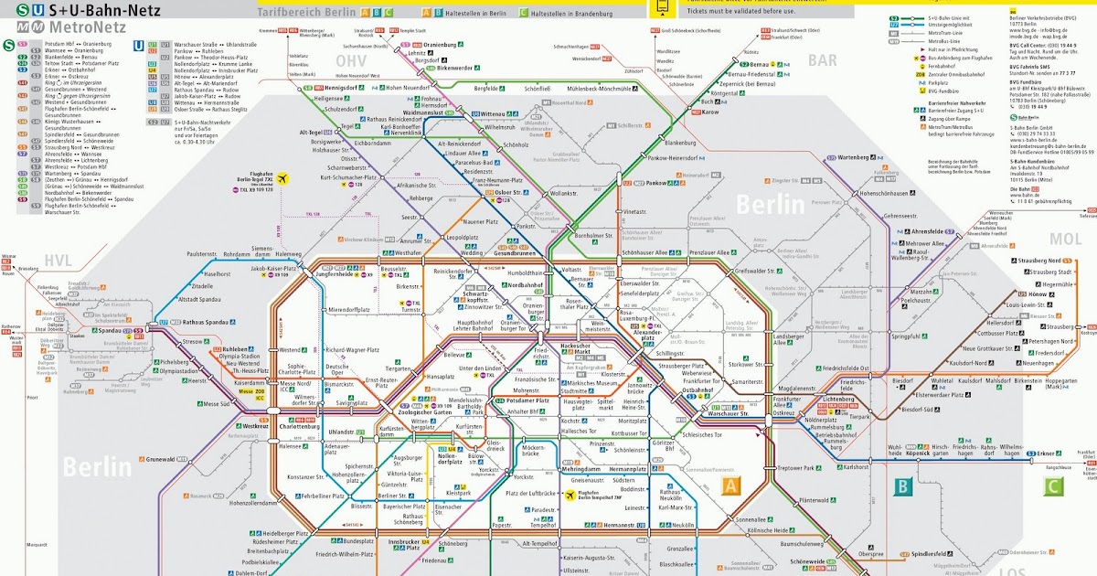 Схема метро берлина