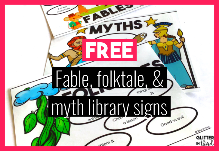 Do You Want FREE Fable Folktale And Myth Library Signs Glitter In do-you-want-free-fable-folktale-and-myth-library-signs-glitter-in