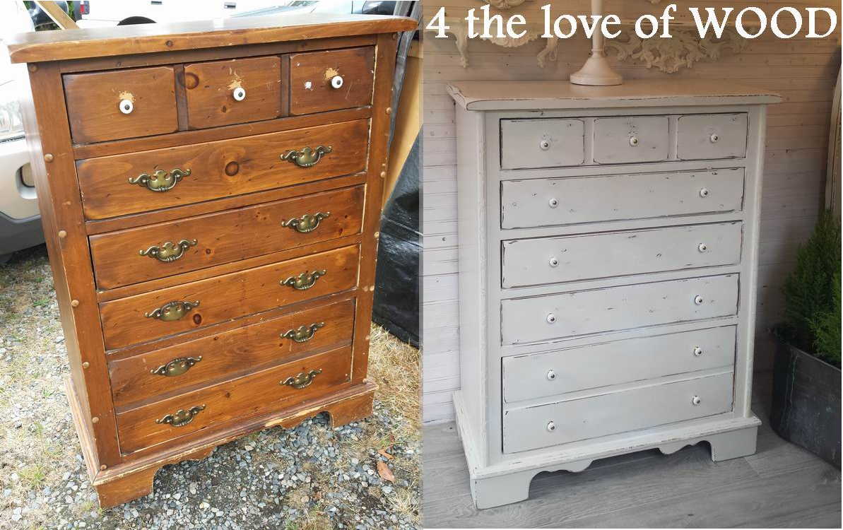 4 the love of wood PAINTING A SHABBY CHIC TALL DRESSER white cottage chest of drawers
