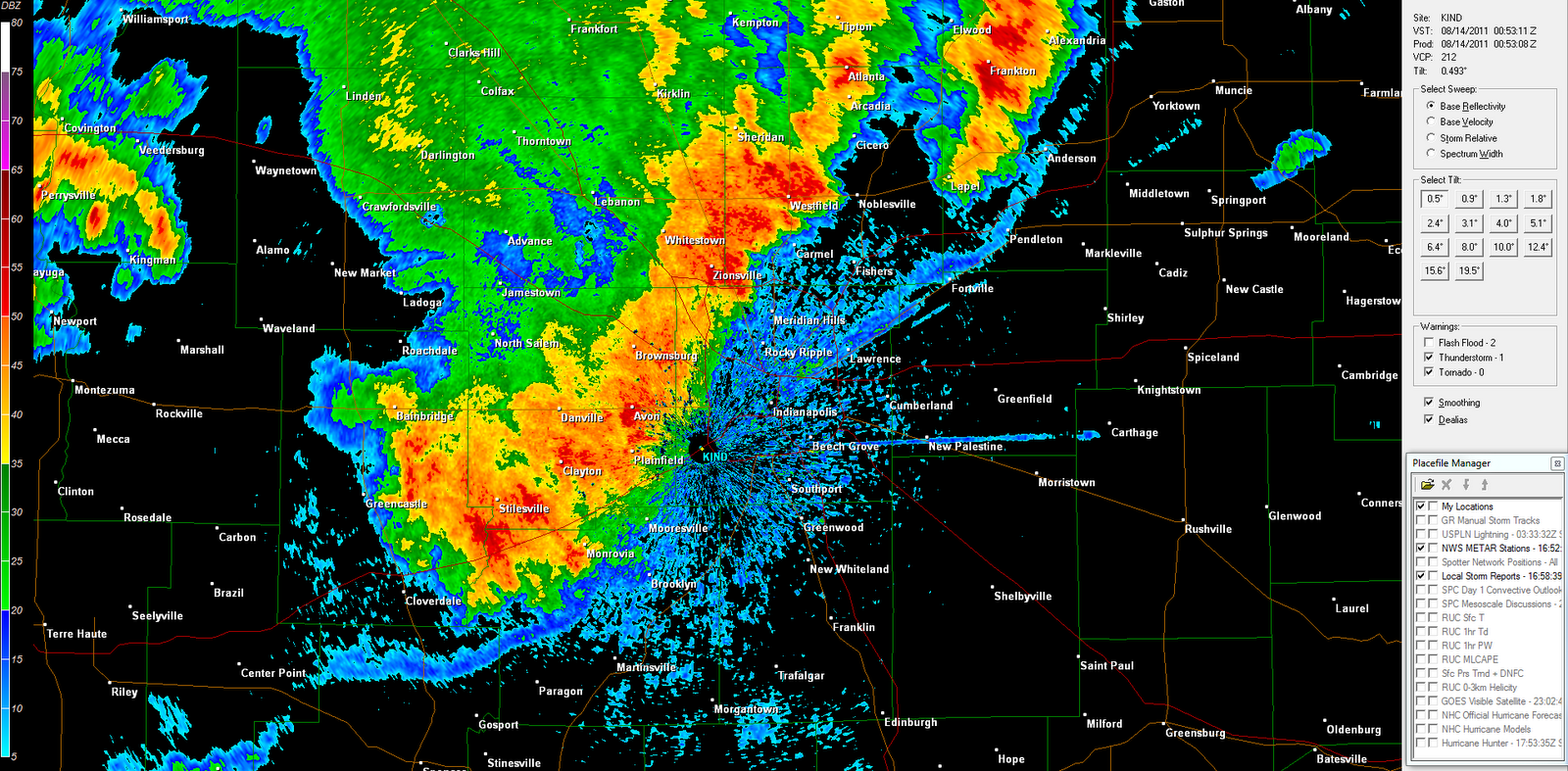 The Original Weather Blog Radar Imagery Associated with the Indiana