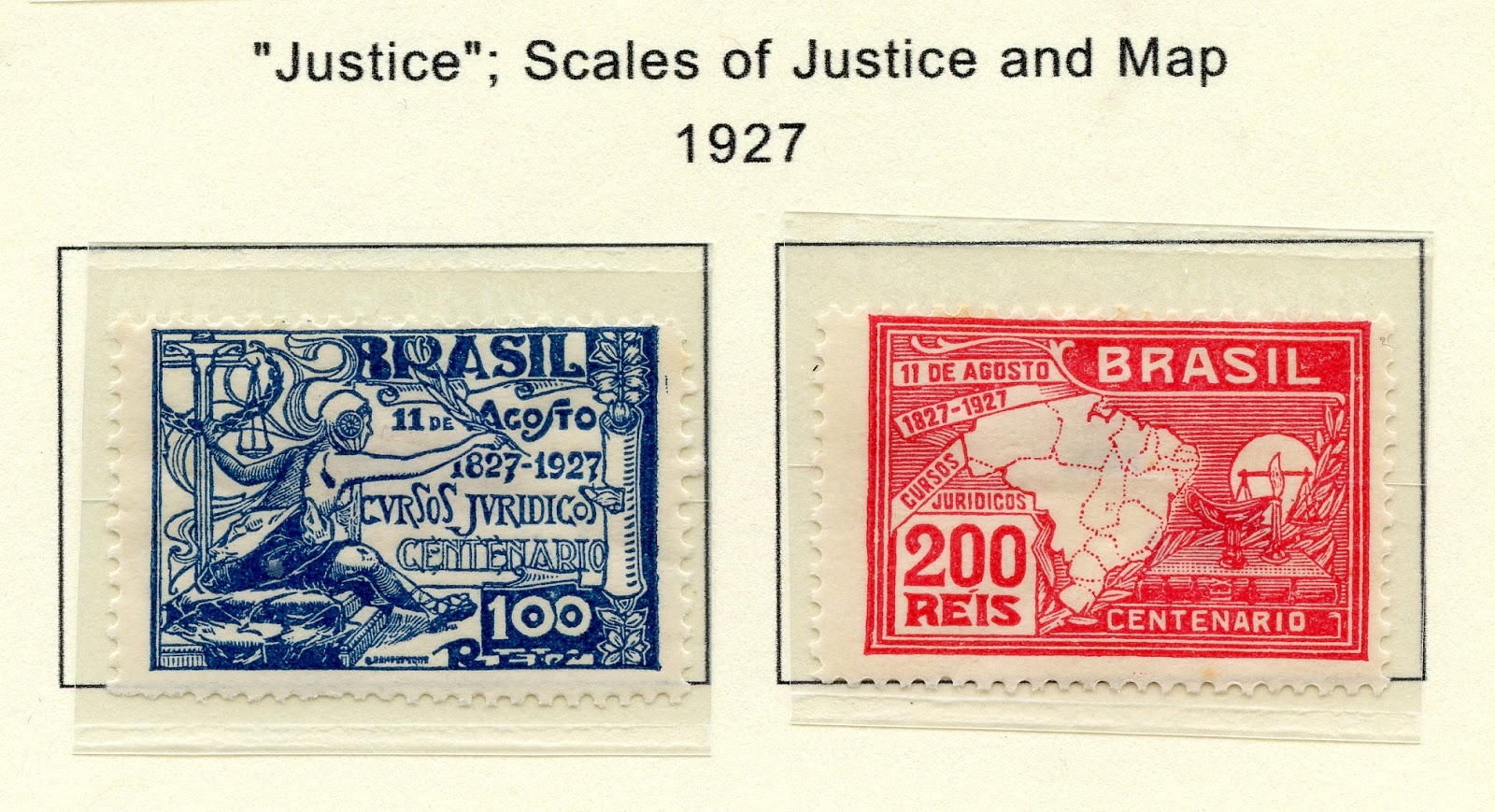 1920-22 Brazil Brasil 100 Reis Used Hinged Stamp