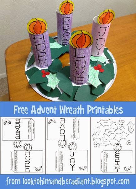 look-to-him-and-be-radiant-kids-advent-wreath-free-printables