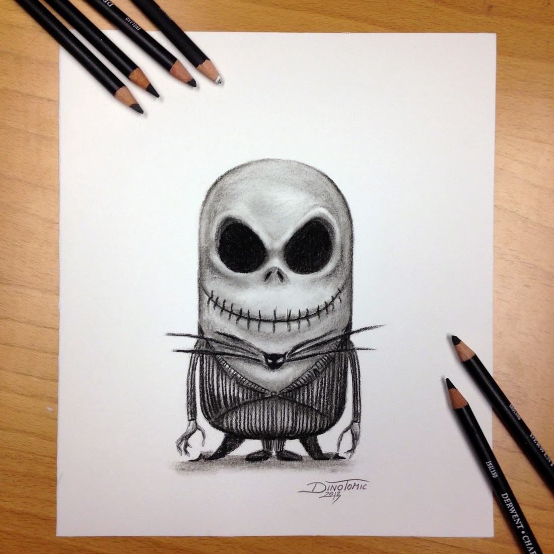 04-Minnion Jack Skellington-Dino-Tomic-AtomiccircuS-Mastering-Art-in-Eclectic-Drawings-www-designstack-co