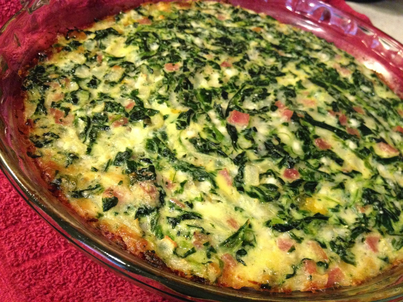Chow Bella Ham and Spinach Crustless Quiche
