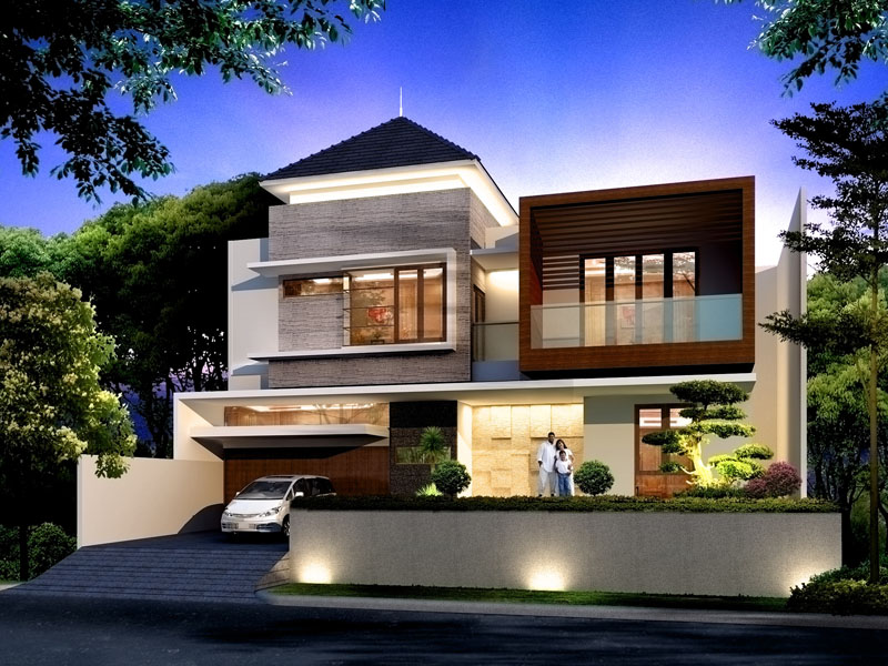 Gambar Desain Rumah Tingkat 2 Minimalis Modern Gambar 