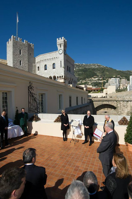 Prince Albert II and Princess Charlene of Monaco attended the inauguration of the area where the new Petits Quartiers du Palais building will be located