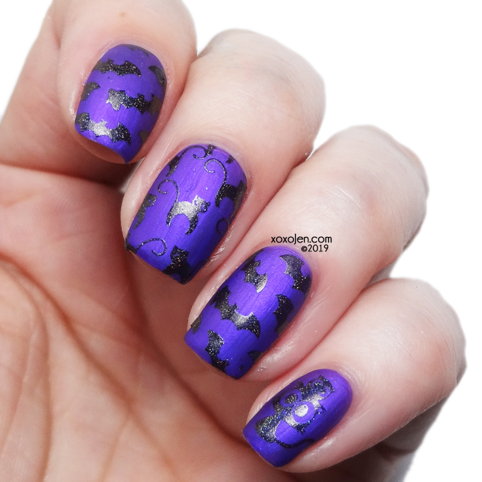xoxoJen's swatch of Rogue Lacquer Binx over Amuck Amuck Amuck
