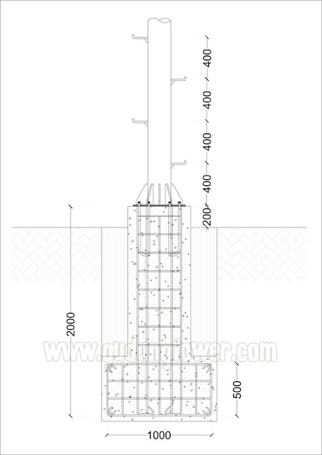 Pondasi Tower Monopole 25 meter Tower Monopole 25 meter