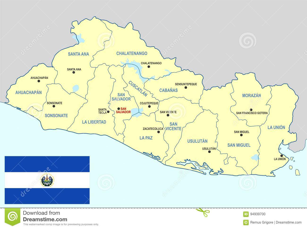 Mapas Geográficos de El Salvador - Fox Press™