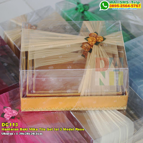 Hantaran Baki Mika Tile Set Isi 3 Model Rose