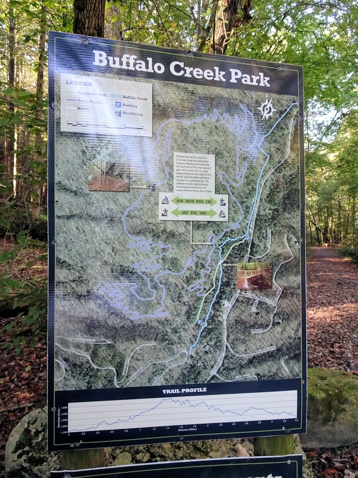 Femme au foyer Buffalo Creek Park in the Hickory Nut
