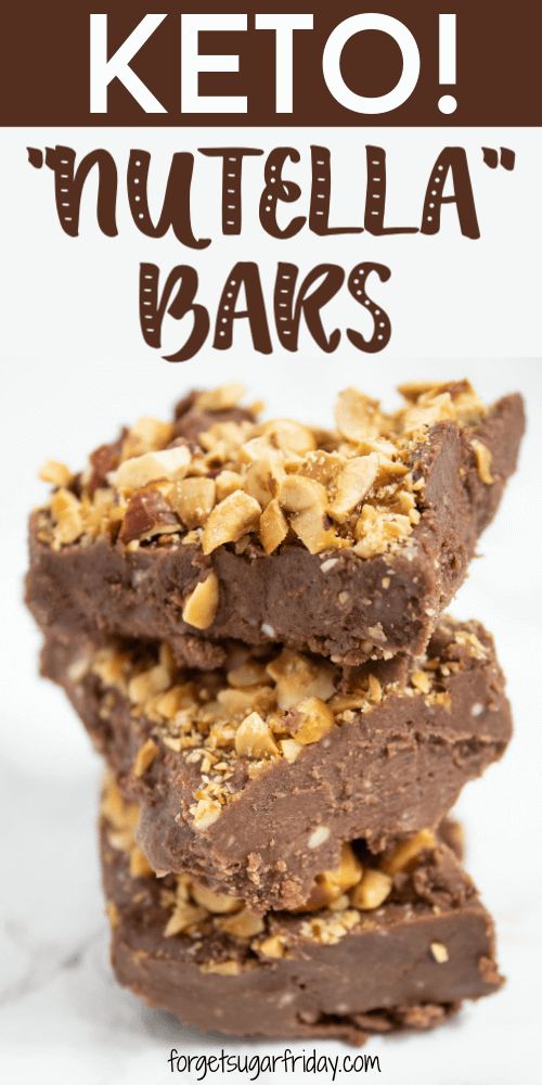 Keto + Low Carb “Nutella” Bars (Fat Bombs)
