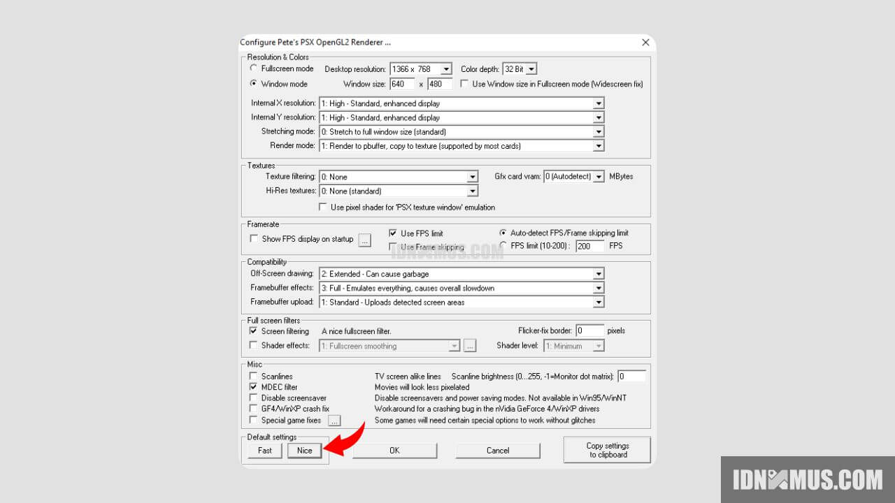 Setting Grafik ePSXe Setting Grafik ePSXe