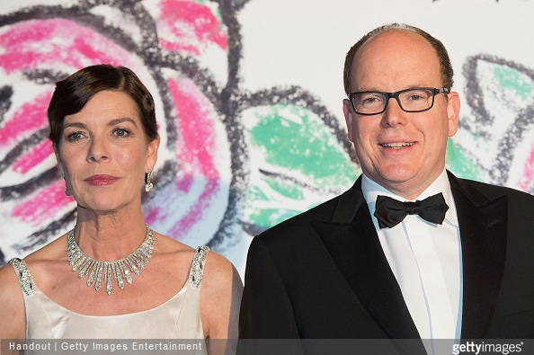  Prince Albert II of Monaco and Princess Caroline of Hanover attend the Rose Ball 2015 in aid of the Princess Grace Foundation at Sporting Monte-Carlo