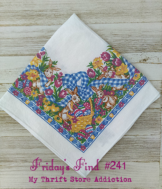 This week's fabulous thrift store finds include an assortment of vintage bunnies including these charming Easter napkins available at thriftstoreaddiction.etsy.com! vintage Easter napkins