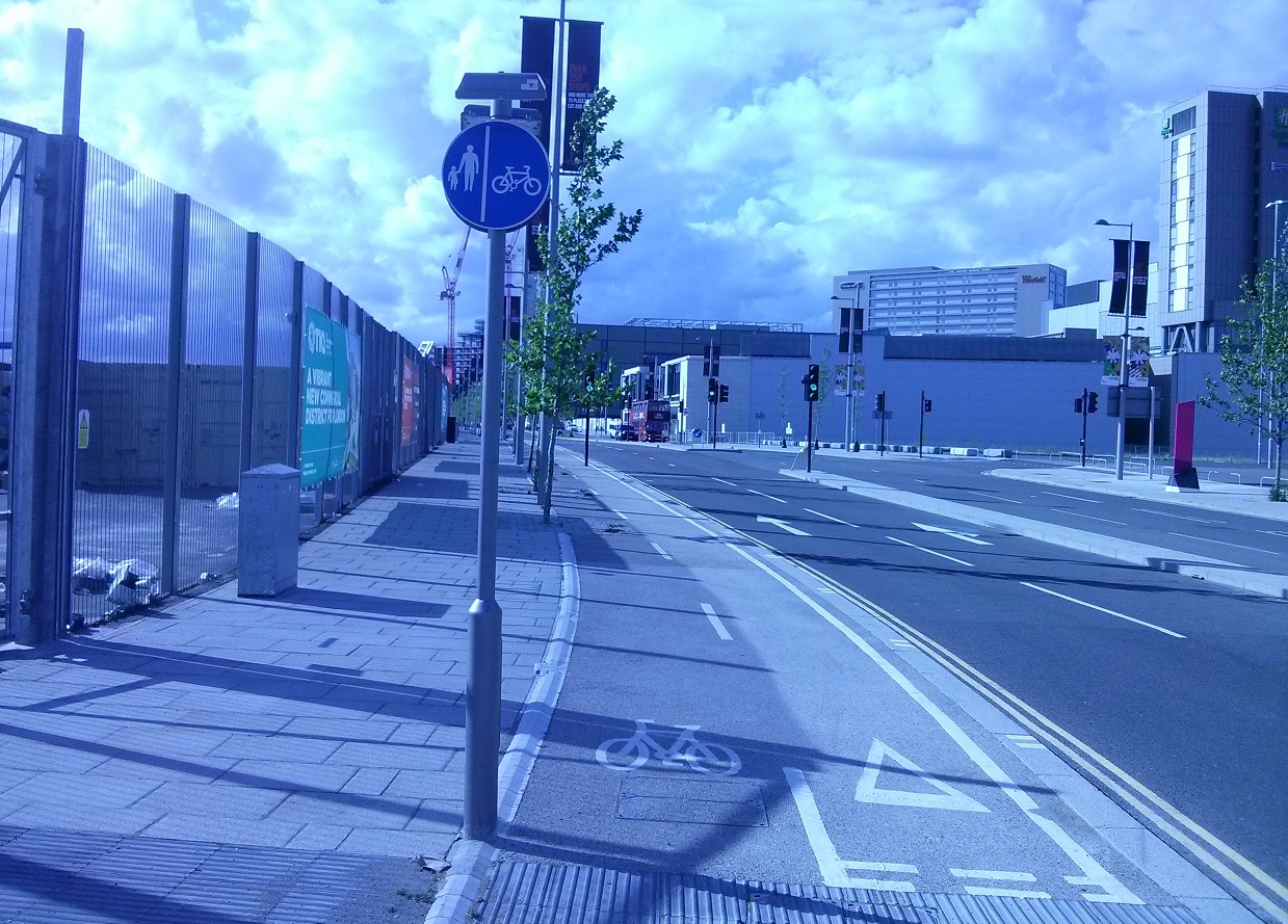 Hackney cyclist The evolution of Westfield Avenue in the Olympic Park