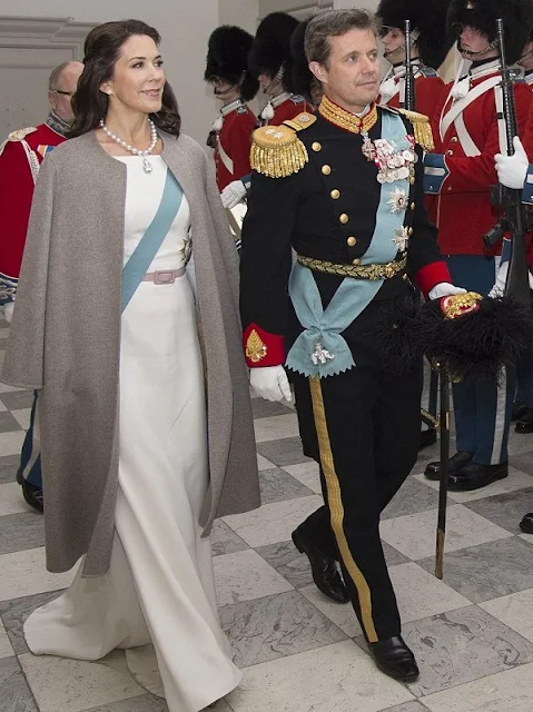 Queen Margrethe II of Denmark, Crown Princess Mary, Crown Prince Frederik of Denmark participated in New Year's Reception for the Diplomatic Corps