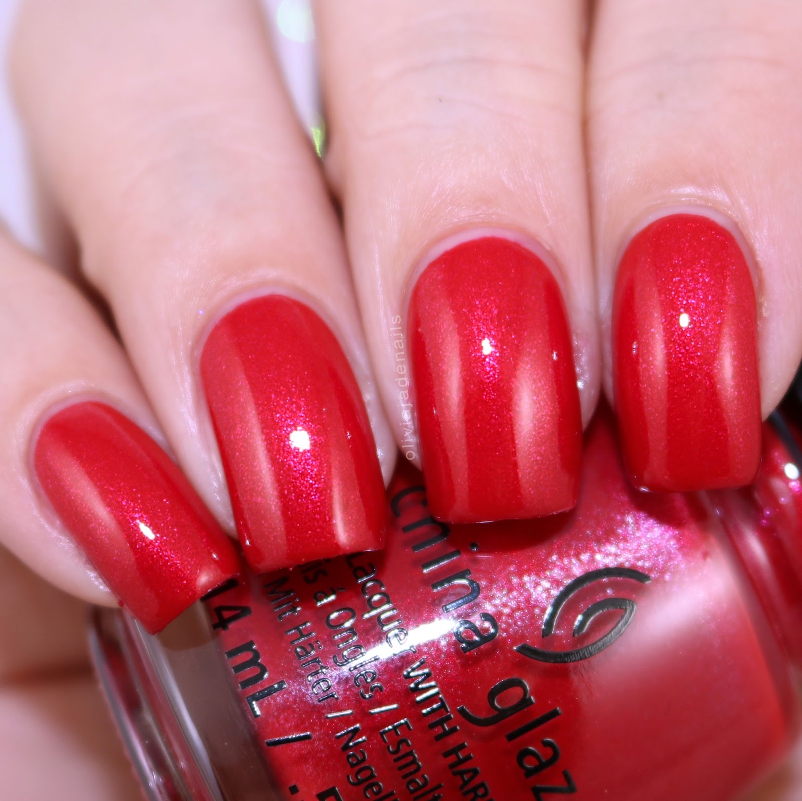 China Glaze Y'all Red-y For This? swatched by Olivia Jade Nails