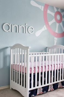 Nauticalnursery Font Wall Color Blue Iron Crib baby girl nautical nursery Room Boy Color on pinterest