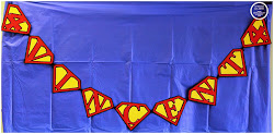 superman party birthday banner close