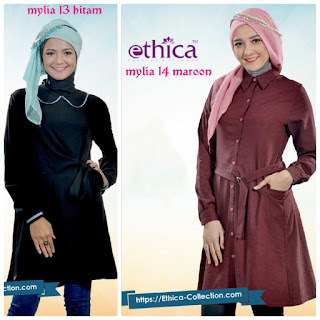 Blouse ETHICA terbaru Mylia 13 Hitam, Mylia 14 Maroon