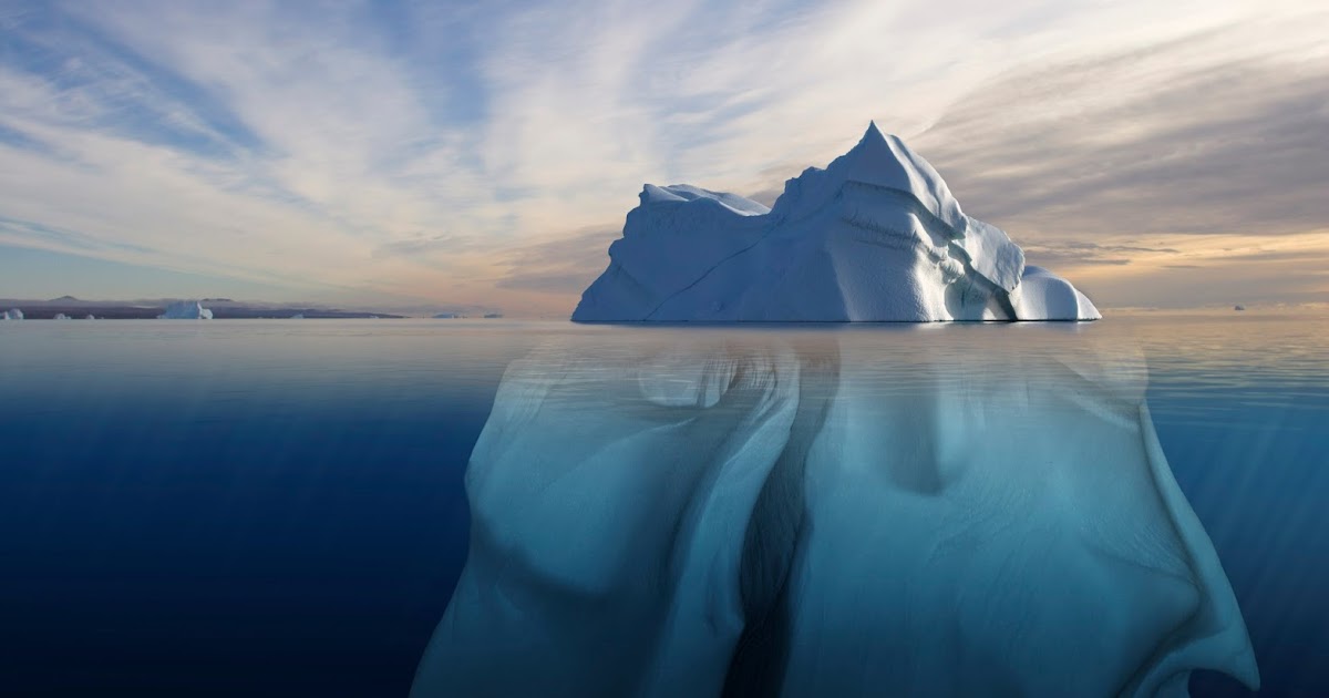 Какая часть айсберга над водой. Айсберг снизу и сверху. Вершина айсберга. Айсберг подводная часть. Айсберг под водой.