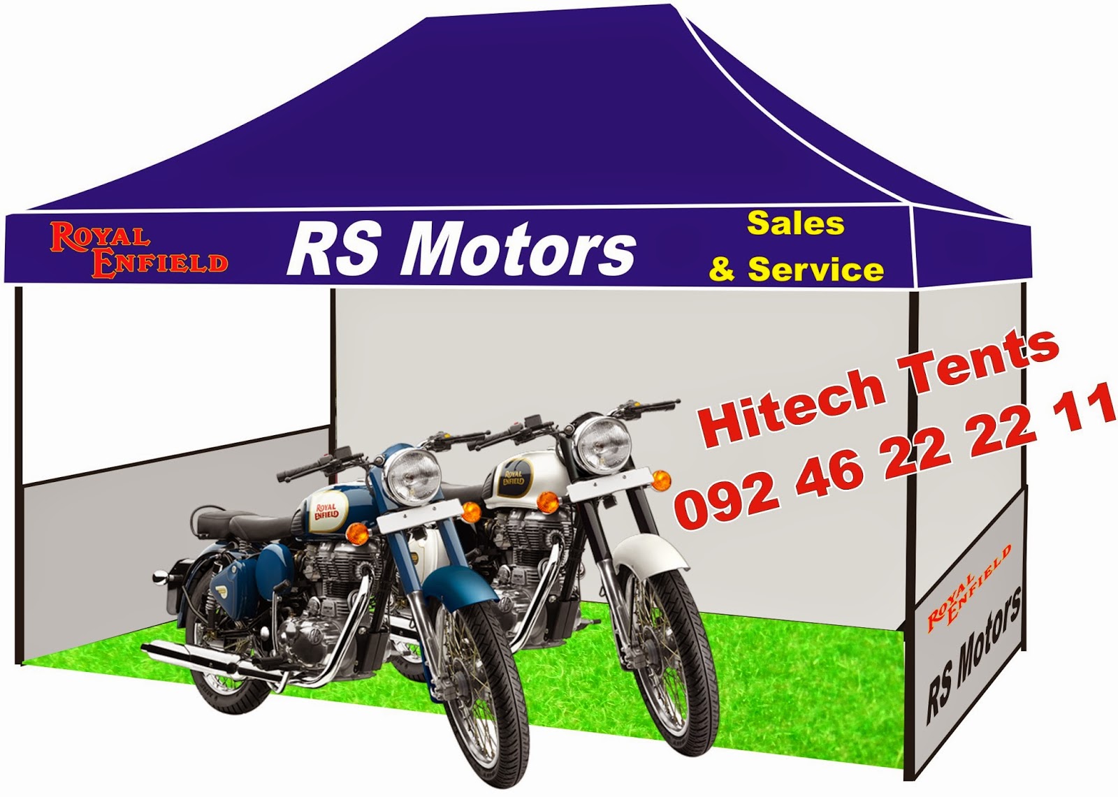 royal enfield marketing tent for dealer , royal enfield publicity