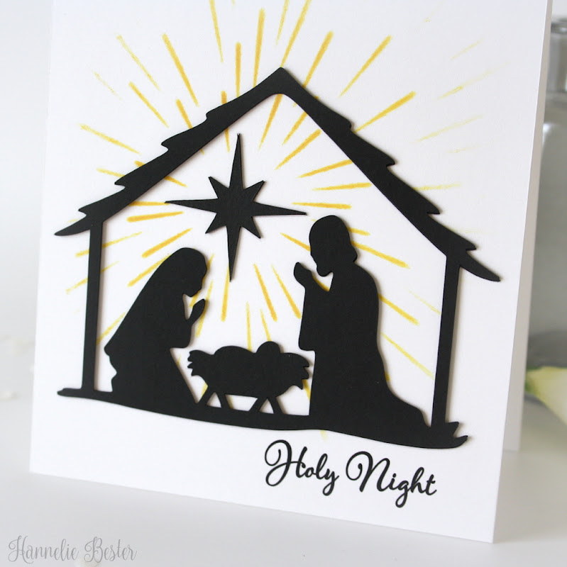 Nativity scene Christmas card : Apex cuttables