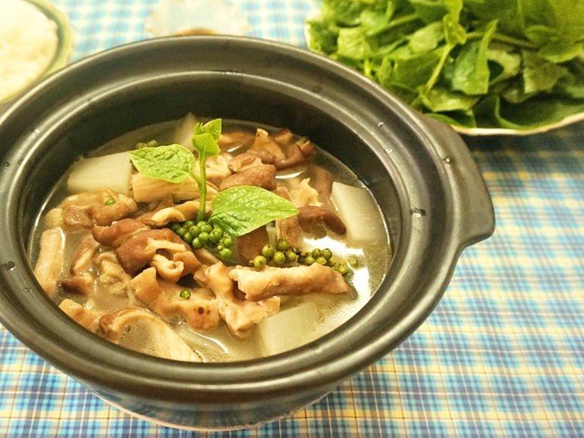 bao tử hầm tiêu xanh nước dừa bao tử hầm tiêu xanh nước dừa