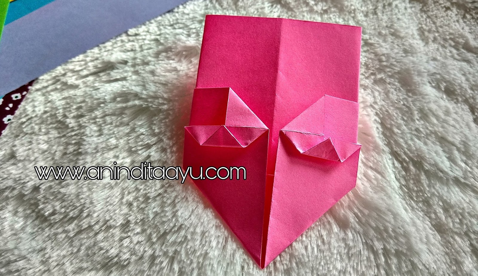 DIY origami pembatas buku