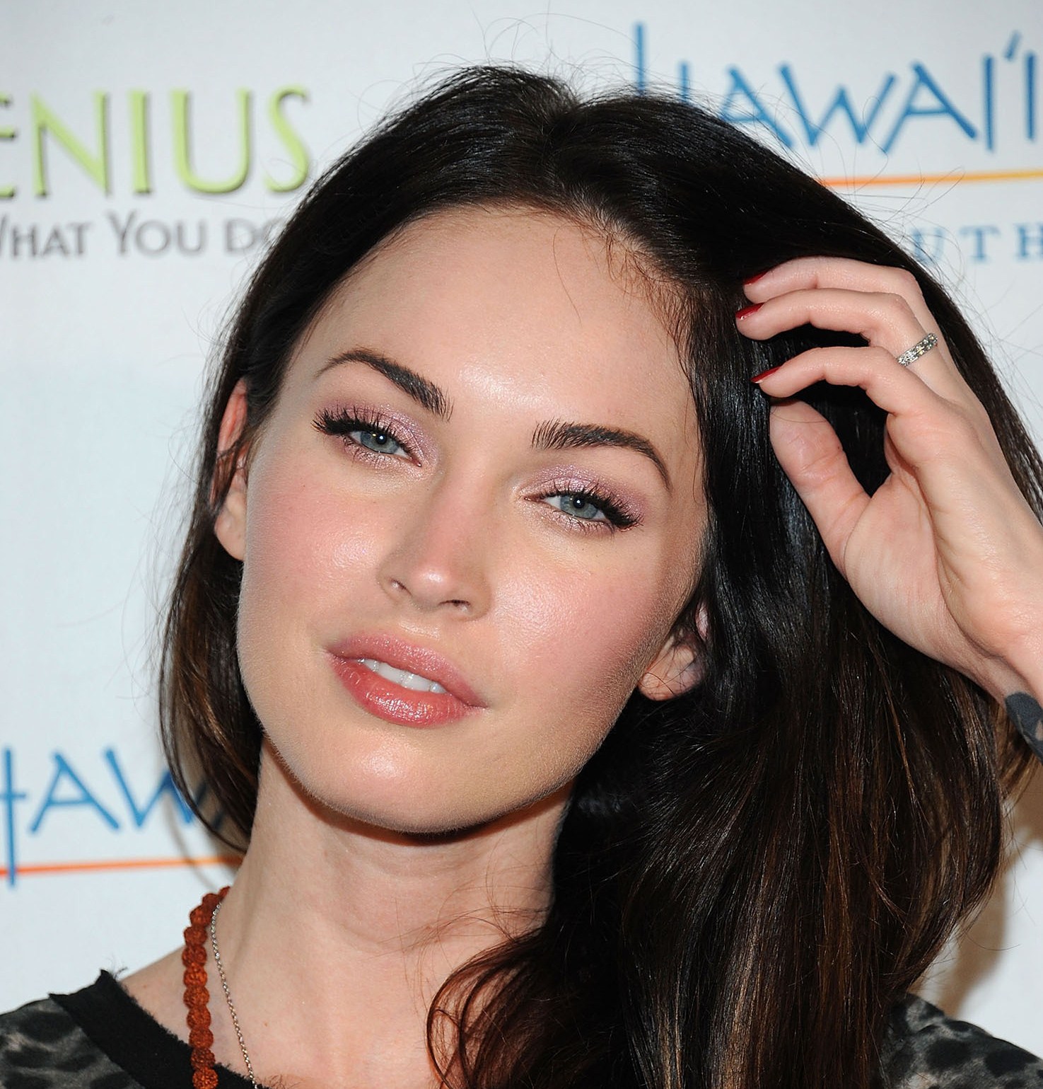Megan Fox sultry hair and makeup looks