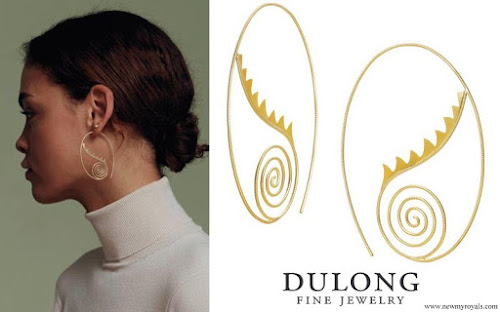 Crown Princess Mary wore Dulong Thera earrings