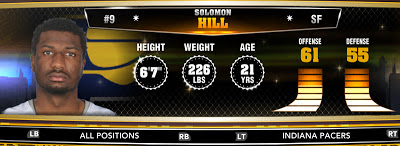 NBA 2K13 Pacers Solomon Hill - Round 1 23rd Overall