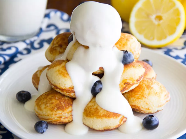 Lemon Blueberry Pancake Bites