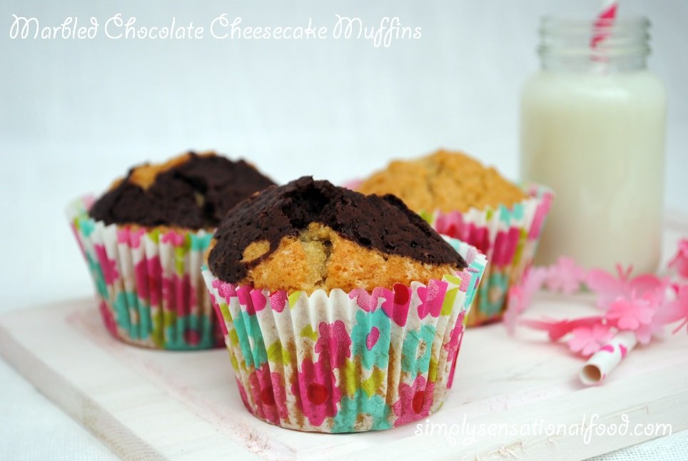 Marbled Chocolate Cheesecake Muffins simply.food