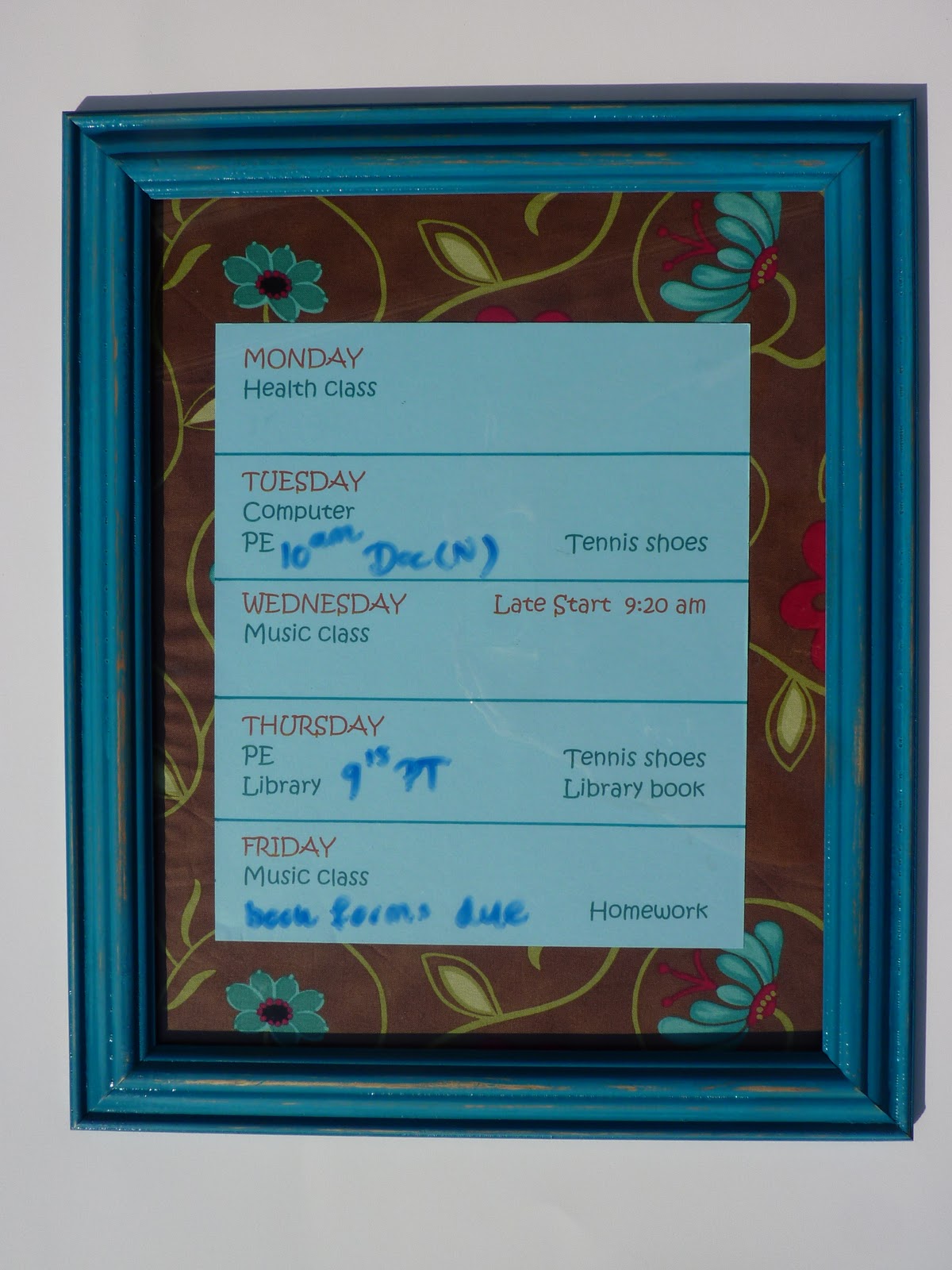No time to be bored Weekly Planner Dry Erase Board Tutorial