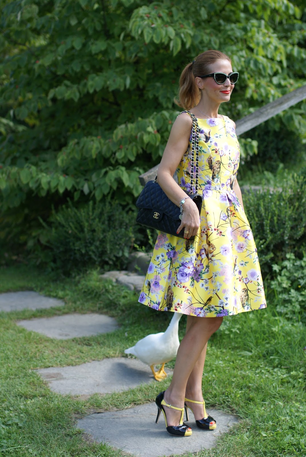 Fashion blogger meets ducks: girly and chic outfit | Fashion and ...