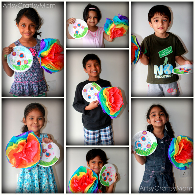 Tissue Paper Rainbow Flowers Artsy Craftsy Mom